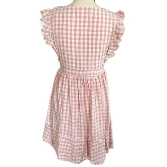 Jack by BB Dakota Gingham Pink and‎ White Dress Size 2 - Picture 8 of 9